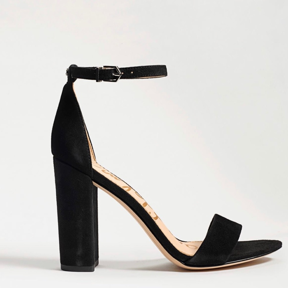 Sam Edelman YARO BLOCK HEEL SANDAL black suede- Size 9. New in box